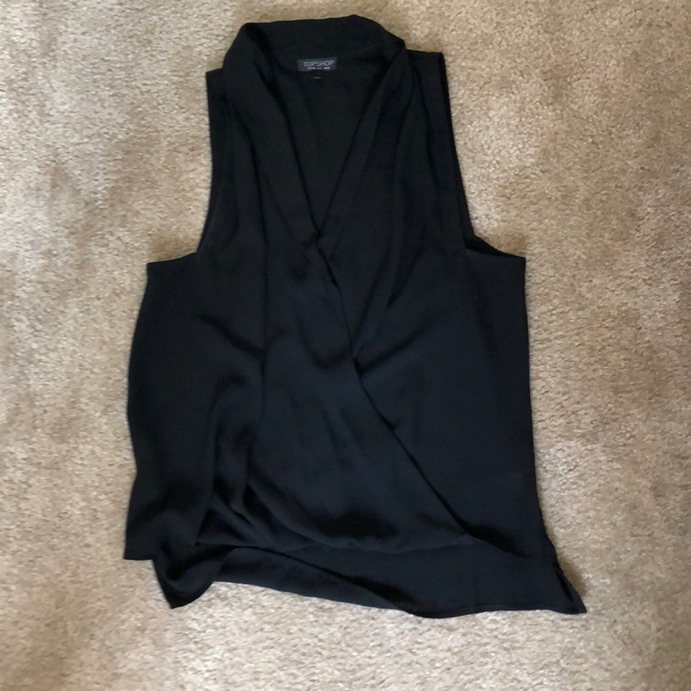 TopShop Black Blouse Size 6